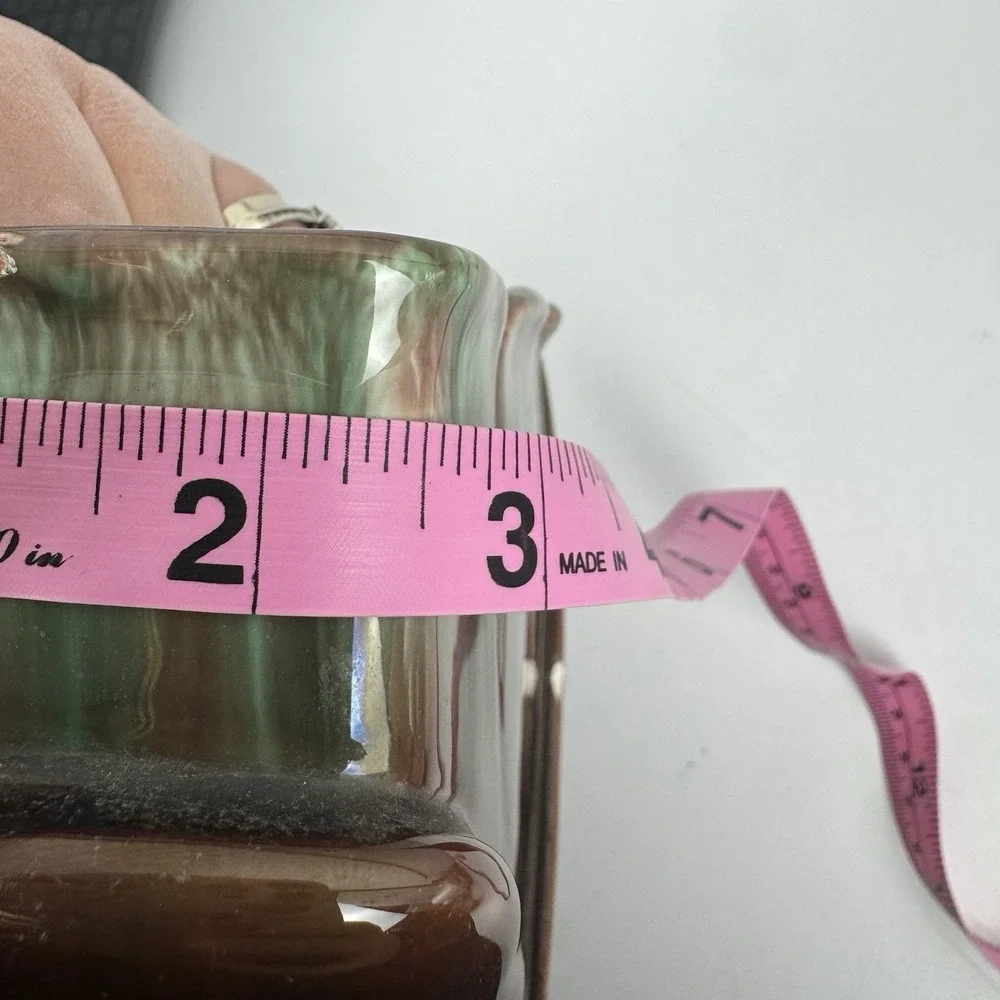 VTG Royal Haeger USA Pottery R651 Green Brown‎ Tulip Rectangle Drip Glaze Vase